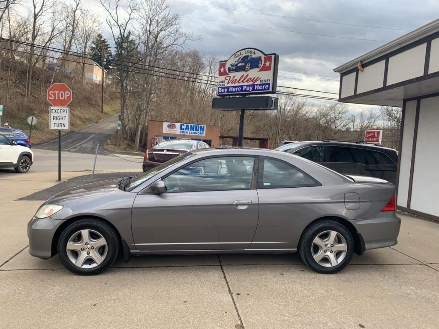 2005 GREY HONDA CIVIC EX (1HGEM21985L) with an 1.7L engine, 4-Speed Manual transmission, located at 503 First Street, Canonsburg, PA, 15317, (724) 745-0566, 40.266006, -80.178413 - Photo#1