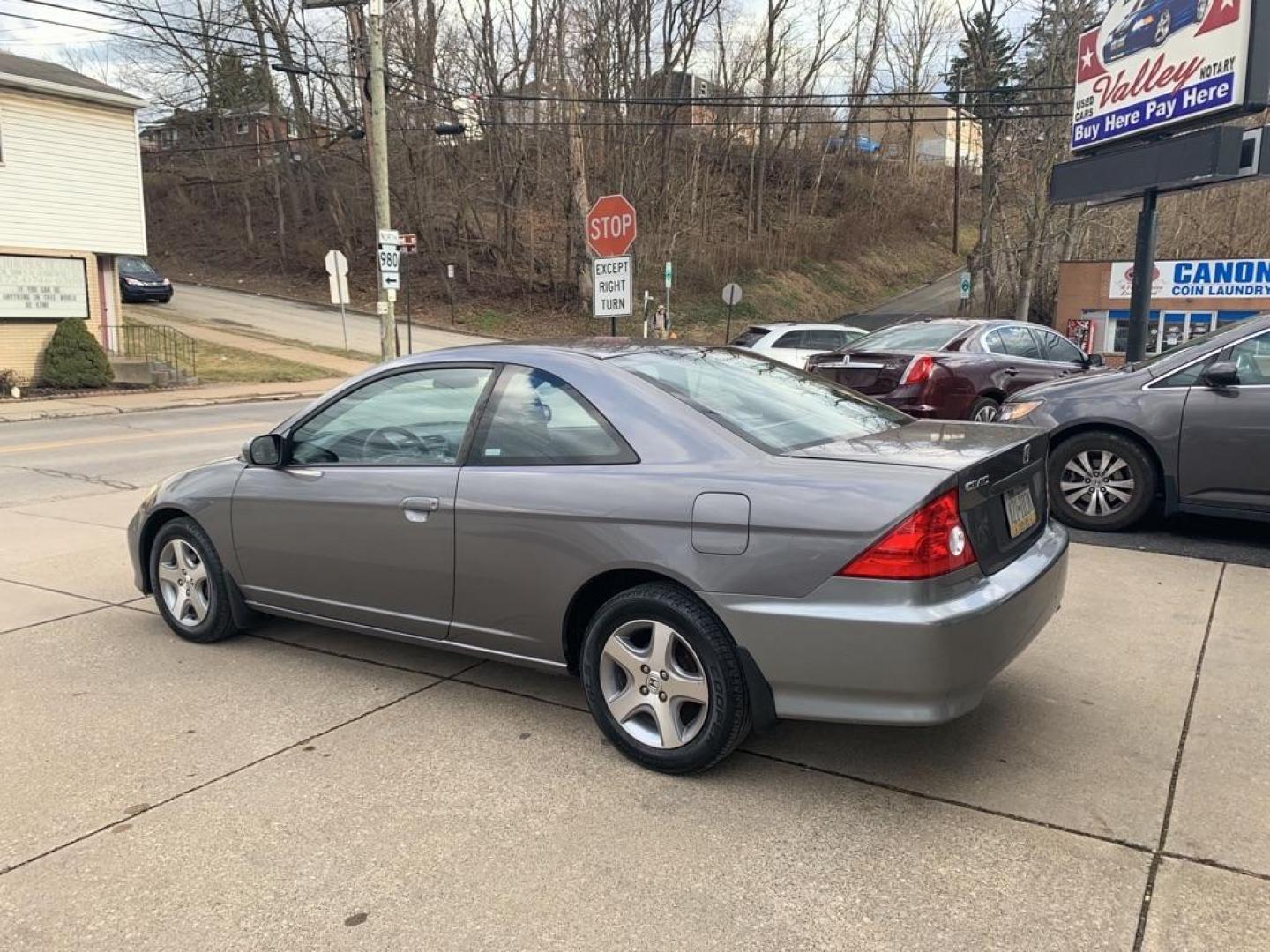 2005 GREY HONDA CIVIC EX (1HGEM21985L) with an 1.7L engine, 4-Speed Manual transmission, located at 503 First Street, Canonsburg, PA, 15317, (724) 745-0566, 40.266006, -80.178413 - Photo#2