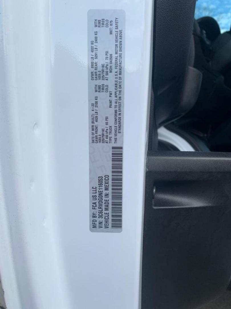 2022 WHITE RAM PROMASTER 2500 2500 HIGH (3C6LRVDG0NE) with an 3.6L engine, Automatic transmission, located at 503 First Street, Canonsburg, PA, 15317, (724) 745-0566, 40.266006, -80.178413 - Photo#12