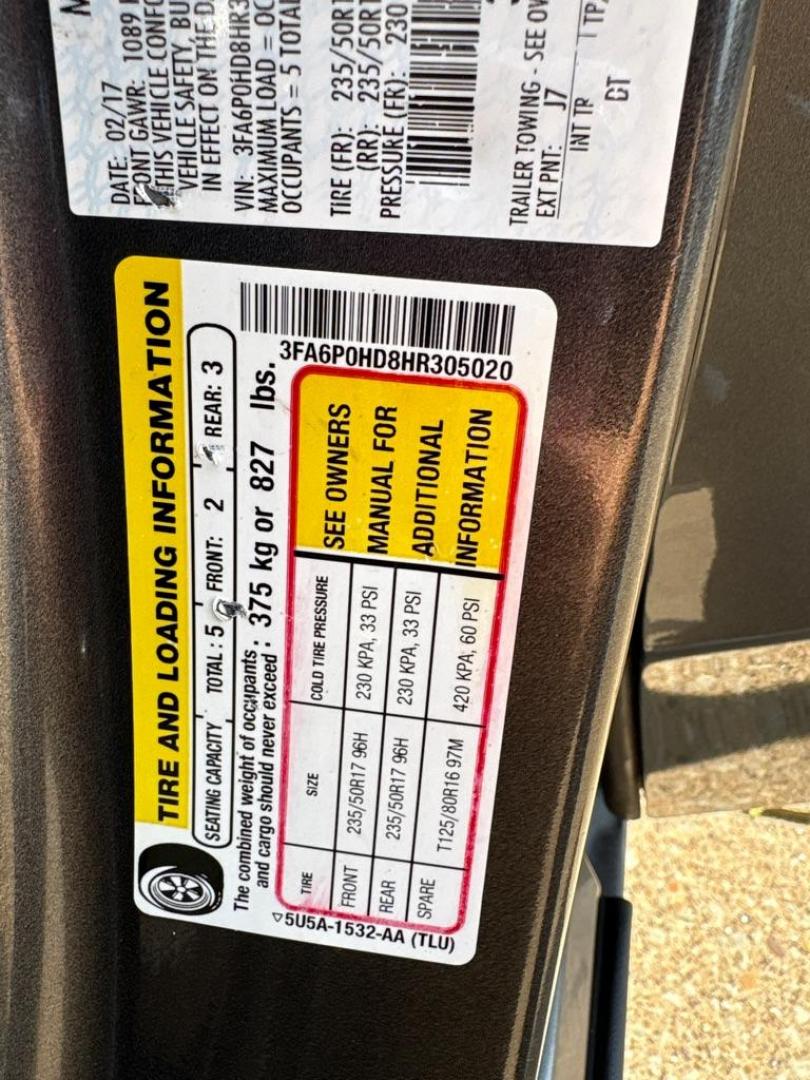 2017 GRAY FORD FUSION SE (3FA6P0HD8HR) with an 1.5L engine, Automatic transmission, located at 503 First Street, Canonsburg, PA, 15317, (724) 745-0566, 40.266006, -80.178413 - Photo#18