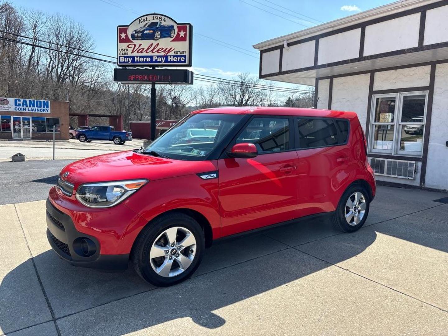 2019 RED KIA SOUL (KNDJN2A26K7) with an 1.6L engine, Automatic transmission, located at 503 First Street, Canonsburg, PA, 15317, (724) 745-0566, 40.266006, -80.178413 - Photo#0