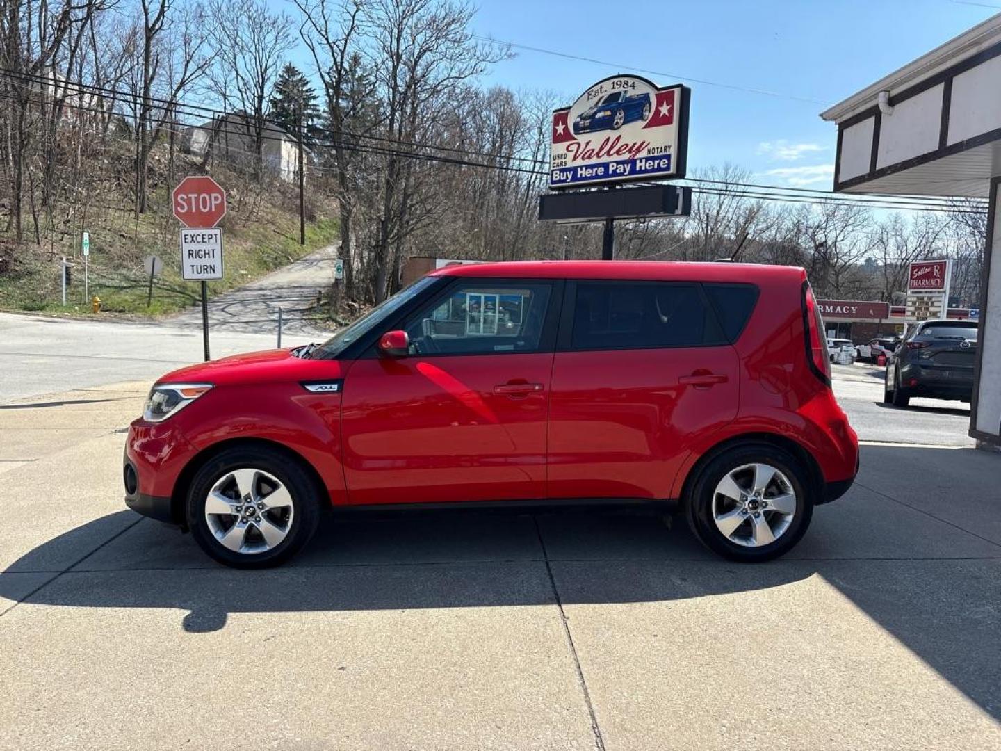 2019 RED KIA SOUL (KNDJN2A26K7) with an 1.6L engine, Automatic transmission, located at 503 First Street, Canonsburg, PA, 15317, (724) 745-0566, 40.266006, -80.178413 - Photo#1