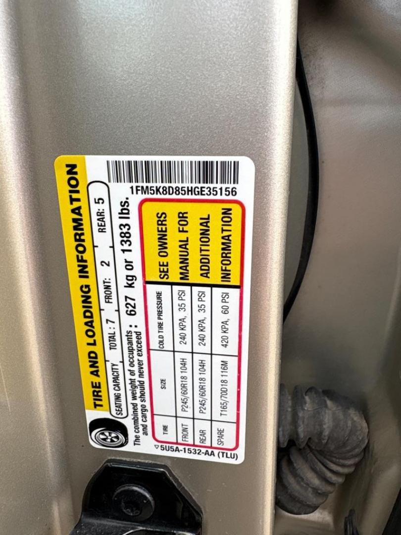 2017 GOLD FORD EXPLORER XLT (1FM5K8D85HG) with an 3.5L engine, Automatic transmission, located at 503 First Street, Canonsburg, PA, 15317, (724) 745-0566, 40.266006, -80.178413 - Photo#24