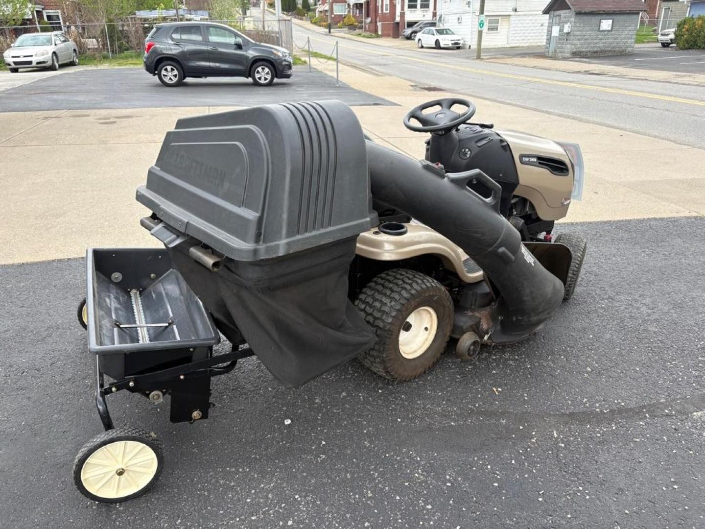 BROWN CRAFTSMAN DSY4500 RIDING TRACTOR (CRAFTSMAN) with an 24HP engine, Automatic transmission, located at 503 First Street, Canonsburg, PA, 15317, (724) 745-0566, 40.266006, -80.178413 - CRAFTSMAN DYS4500 RIDING TRACTOR WITH BAGGER AND SEED SPREADER. INTEK TWIN 24OHV ENGINE. GOOD CONDITION - Photo#1