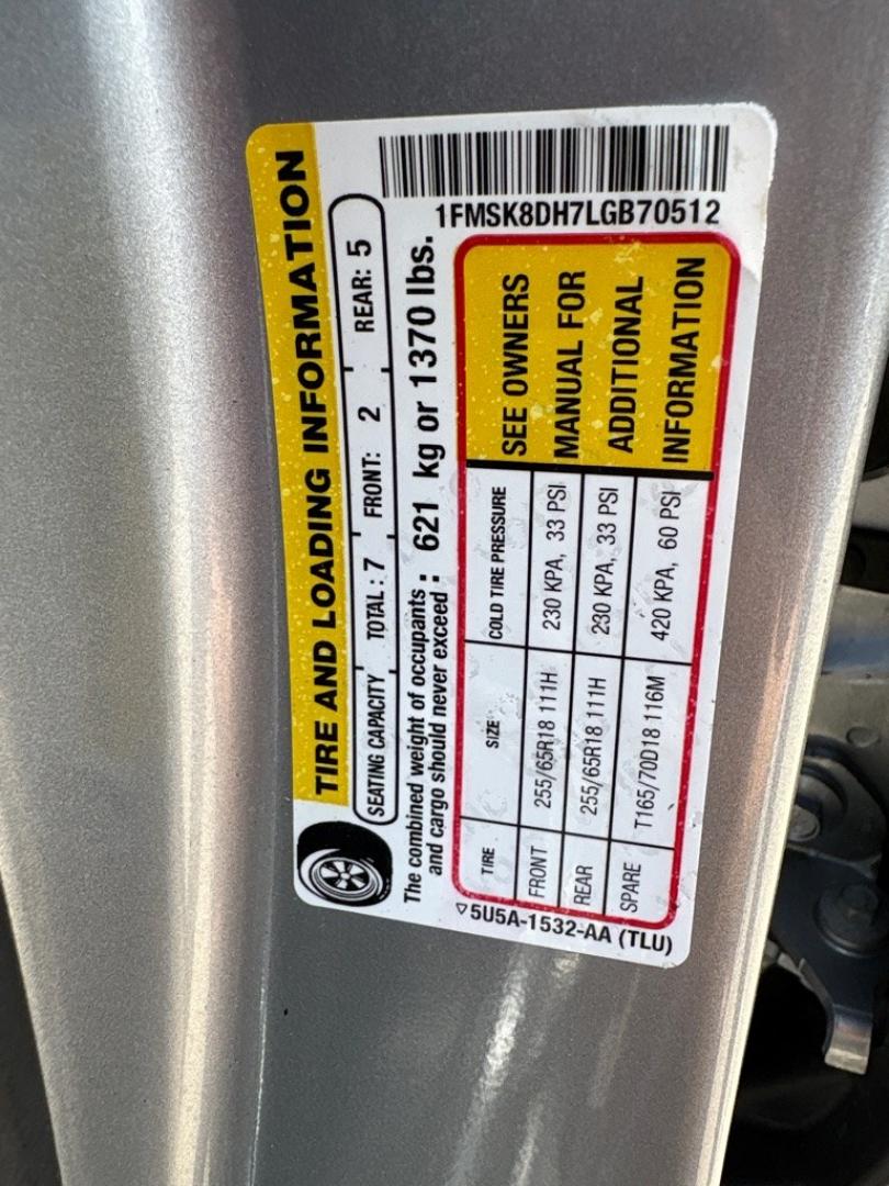 2020 SILVER FORD EXPLORER XLT (1FMSK8DH7LG) with an 2.3L engine, Automatic transmission, located at 503 First Street, Canonsburg, PA, 15317, (724) 745-0566, 40.266006, -80.178413 - CAR FAX AVAILABLE! ESTIMATED MPG: 20 CITY / 27 HIGHWAY 3RD ROW 4WD CRUISE AND AUDIO CONTROL ON THE STEERING WHEEL AM/FM/MP3/SIRRUS XM / BLUETOOTH NAVIGATION HEATED STEERING WHEEL WE FINANCE! FAST AND EASY APPROVALS! APPLY ONLINE: WWW.USEDCARSCANONSBURGPA.COM CALL US: 724-745-0566 TE- Photo#24