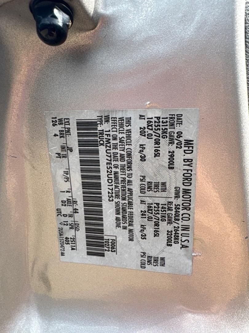 2002 SILVER FORD EXPLORER SPORT (1FMZU77E52U) with an 4.0L engine, Automatic transmission, located at 503 First Street, Canonsburg, PA, 15317, (724) 745-0566, 40.266006, -80.178413- Photo#20
