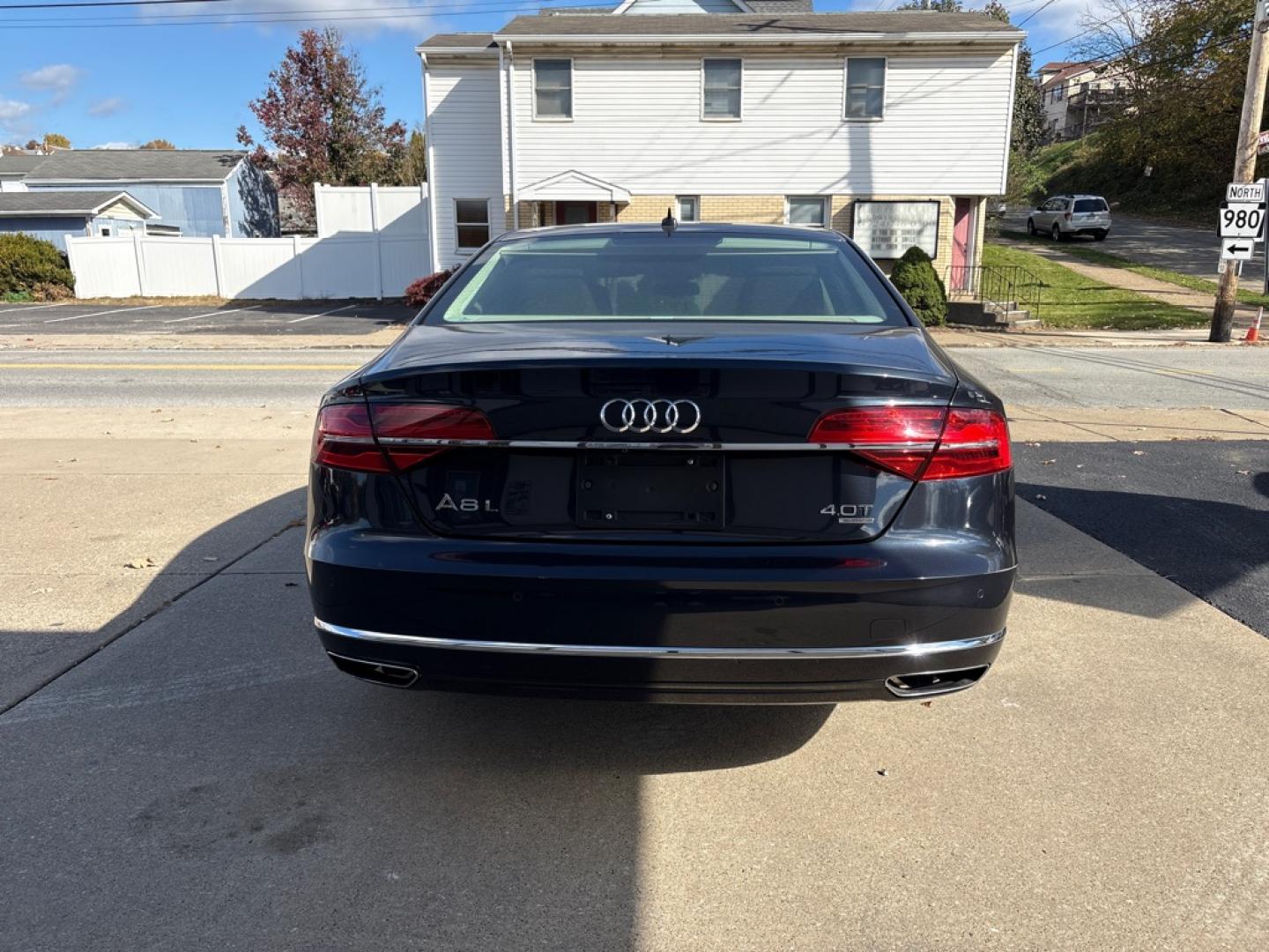 2015 BLUE AUDI A8 L QUATTRO (WAU32AFD8FN) with an 4.0L engine, Automatic transmission, located at 503 First Street, Canonsburg, PA, 15317, (724) 745-0566, 40.266006, -80.178413- Photo#3