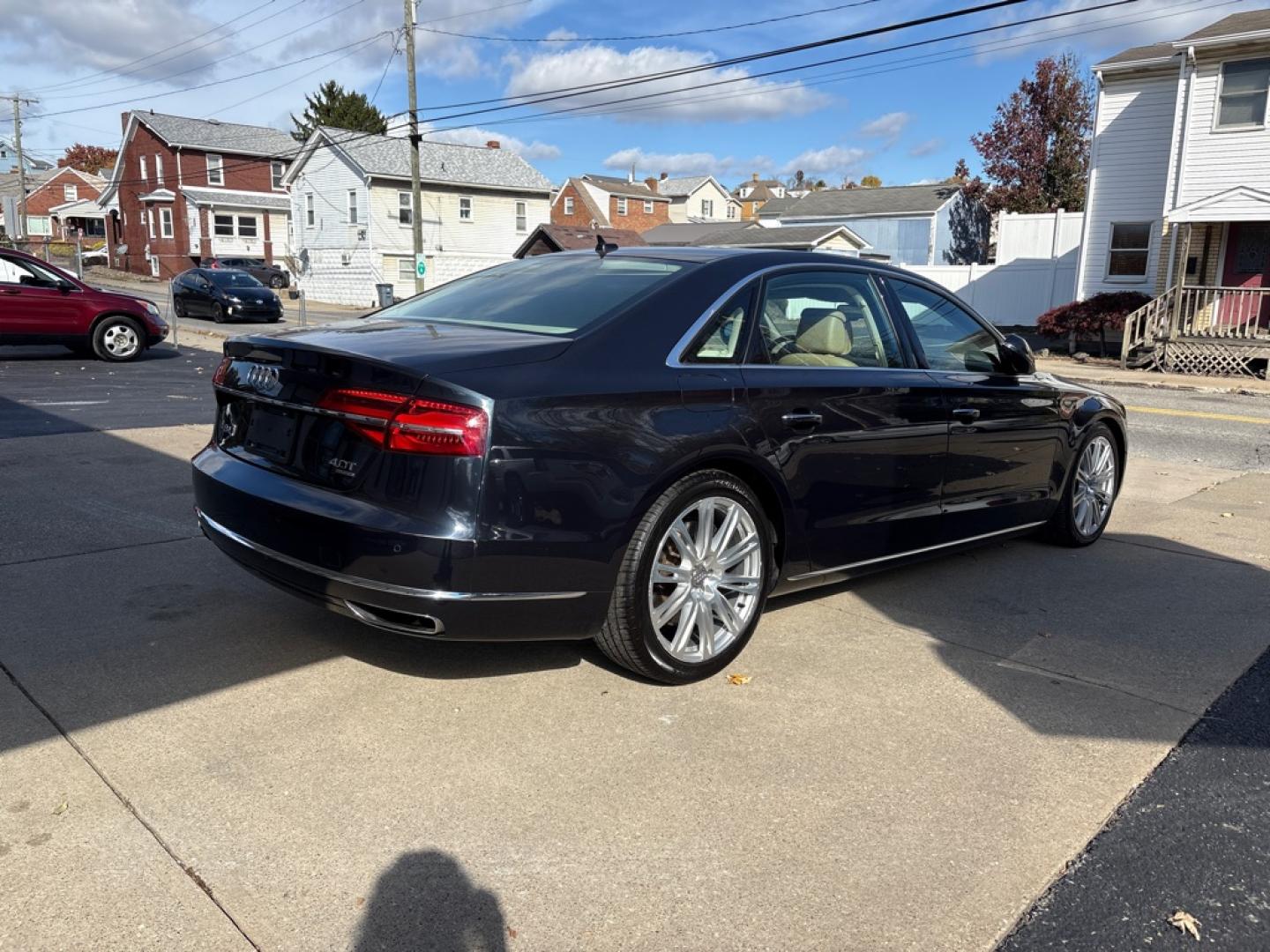 2015 BLUE AUDI A8 L QUATTRO (WAU32AFD8FN) with an 4.0L engine, Automatic transmission, located at 503 First Street, Canonsburg, PA, 15317, (724) 745-0566, 40.266006, -80.178413- Photo#4
