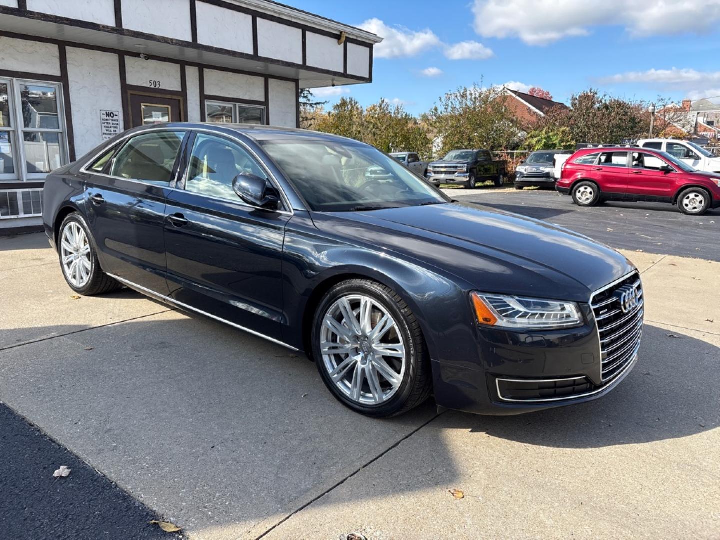 2015 BLUE AUDI A8 L QUATTRO (WAU32AFD8FN) with an 4.0L engine, Automatic transmission, located at 503 First Street, Canonsburg, PA, 15317, (724) 745-0566, 40.266006, -80.178413- Photo#6