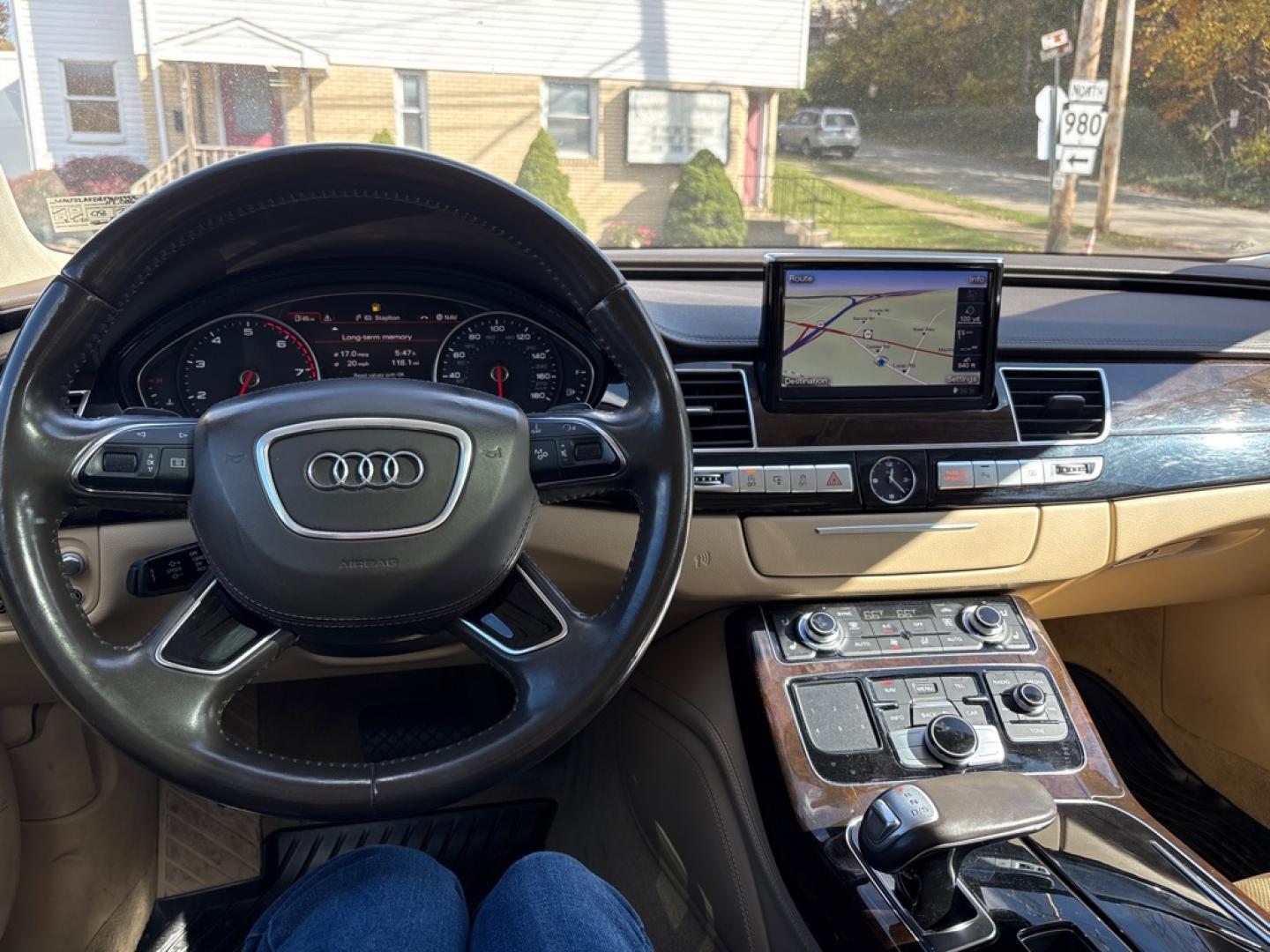 2015 BLUE AUDI A8 L QUATTRO (WAU32AFD8FN) with an 4.0L engine, Automatic transmission, located at 503 First Street, Canonsburg, PA, 15317, (724) 745-0566, 40.266006, -80.178413- Photo#21